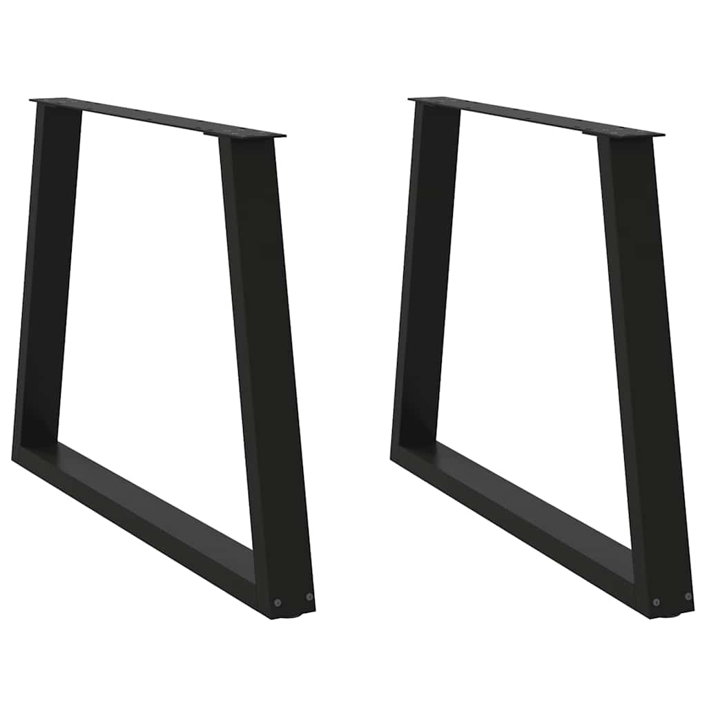 Pieds de table à manger forme de V 2 pcs noir 100x(72-73,3) cm - Pieds de table