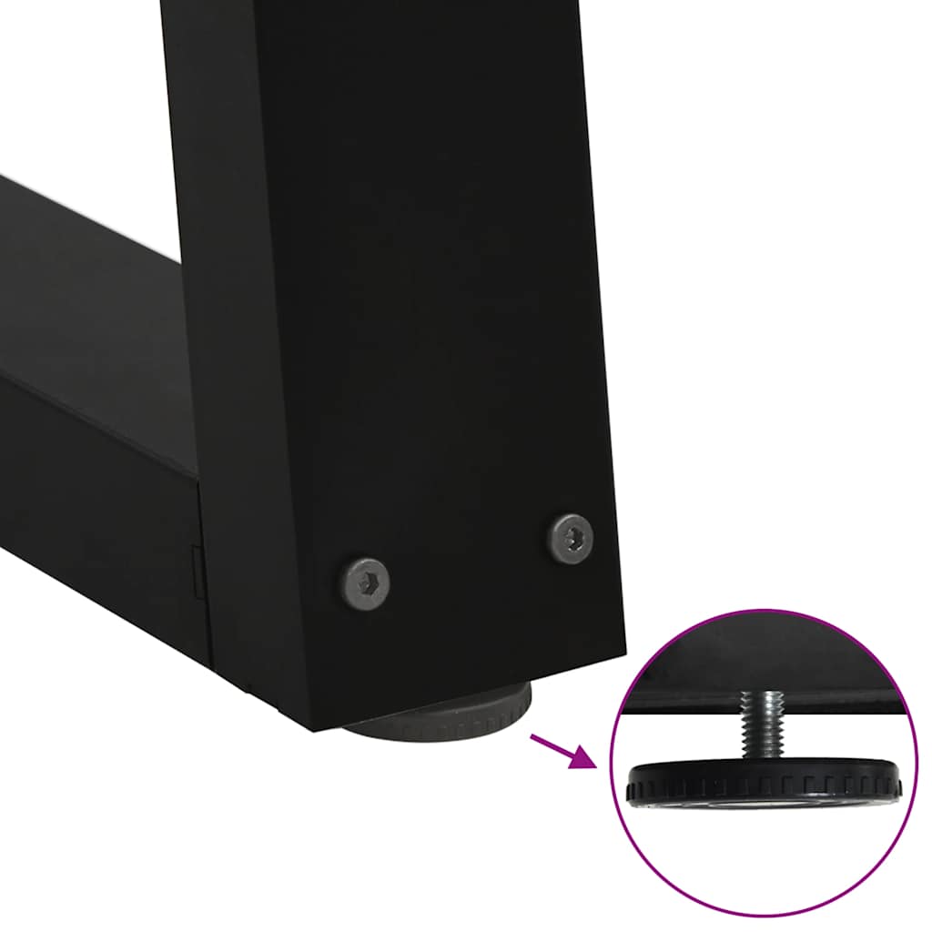 Pieds de table à manger forme de V 2 pcs noir 100x(72-73,3) cm - Pieds de table
