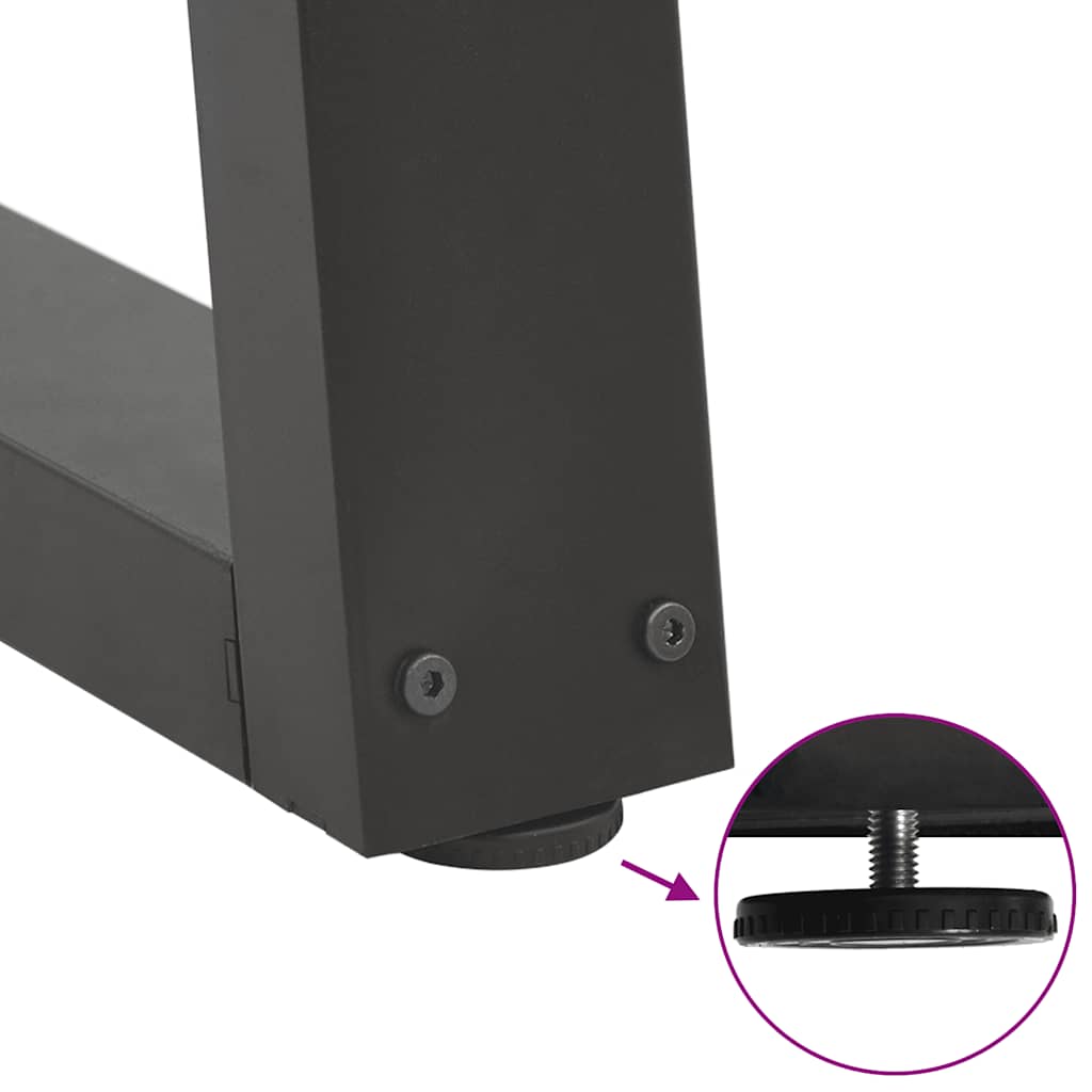 Pieds de table à manger forme de V 3 pcs 100x(72-73,3) cm acier - Pieds de table