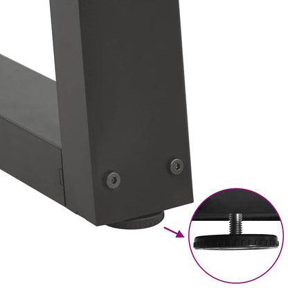 Pieds de table à manger forme de V 3 pcs 100x(72-73,3) cm acier - Pieds de table