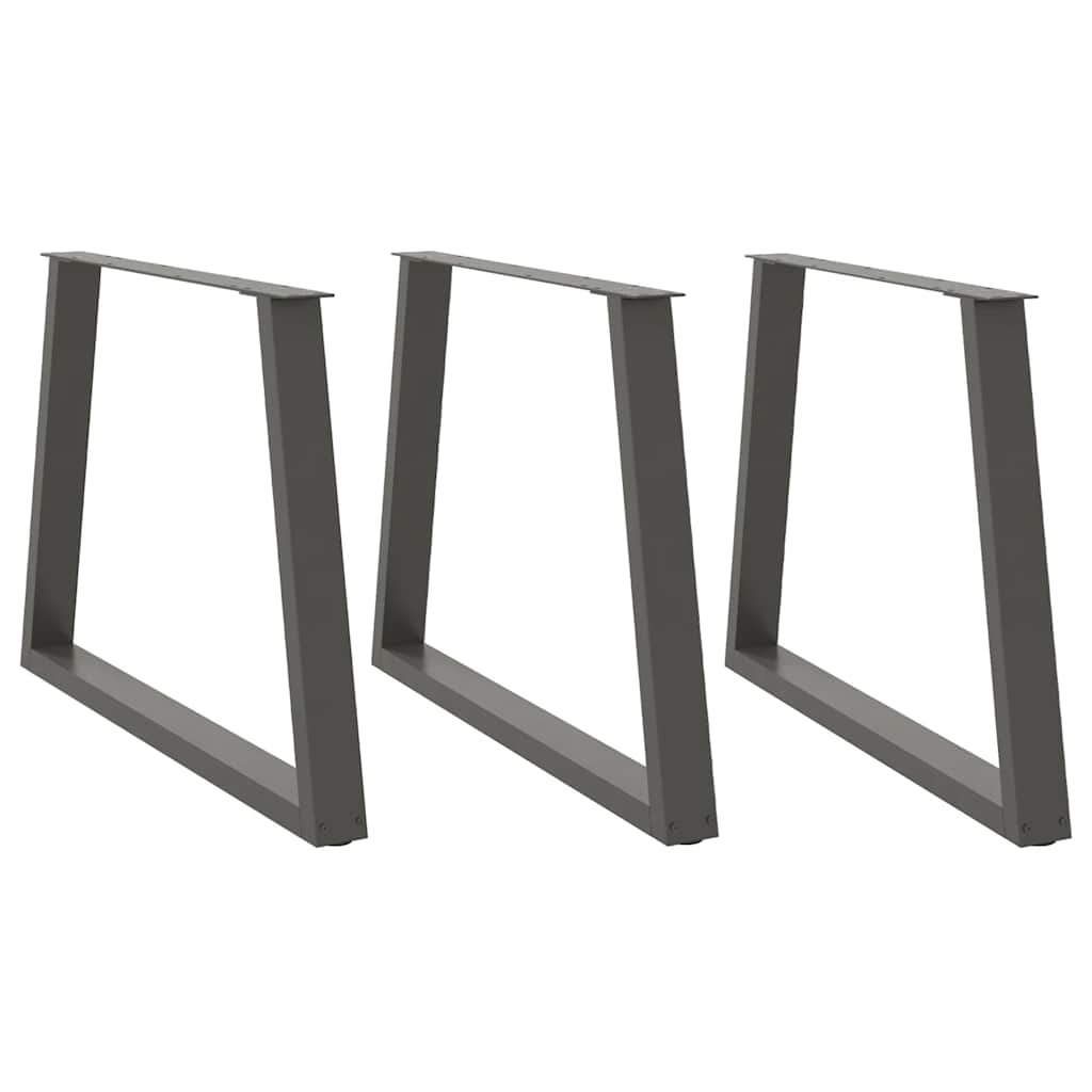 Pieds de table à manger forme de V 3 pcs 100x(72-73,3) cm acier - Pieds de table