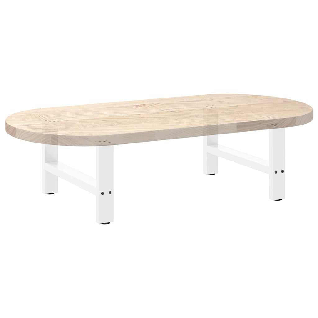 Pieds de table basse blanc 2 pcs 70x(30-31) cm acier - Pieds de table