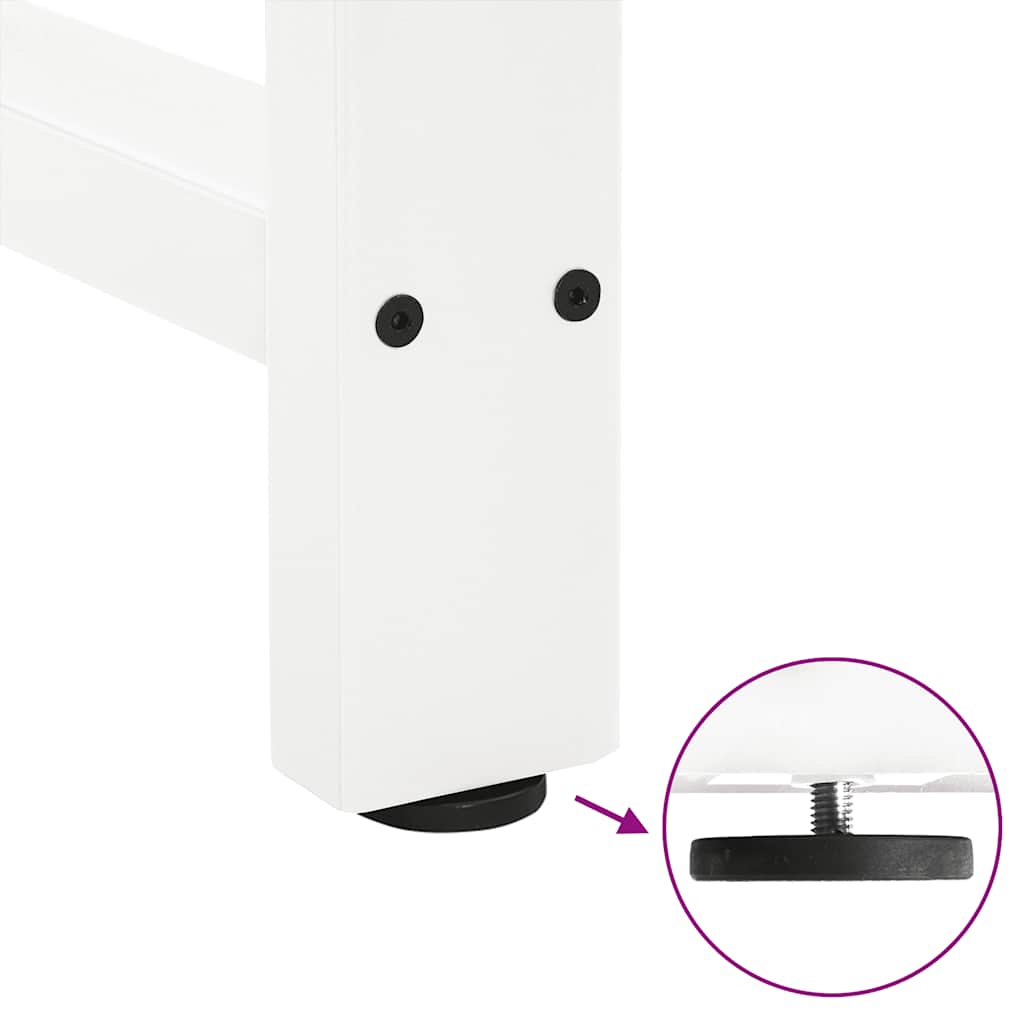 Pieds de table basse blanc 2 pcs 70x(30-31) cm acier - Pieds de table