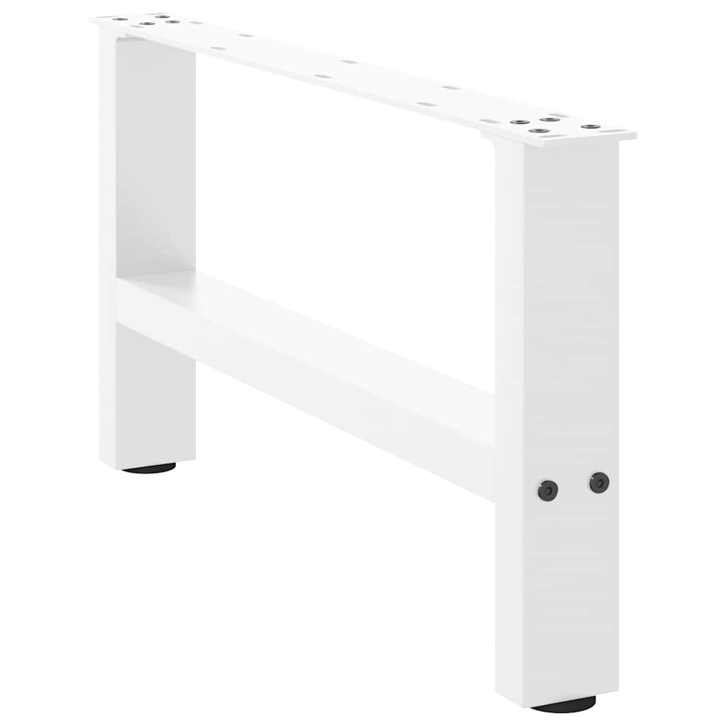 Pieds de table basse blanc 2 pcs 70x(30-31) cm acier - Pieds de table