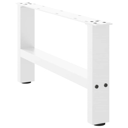 Pieds de table basse blanc 2 pcs 70x(30-31) cm acier - Pieds de table
