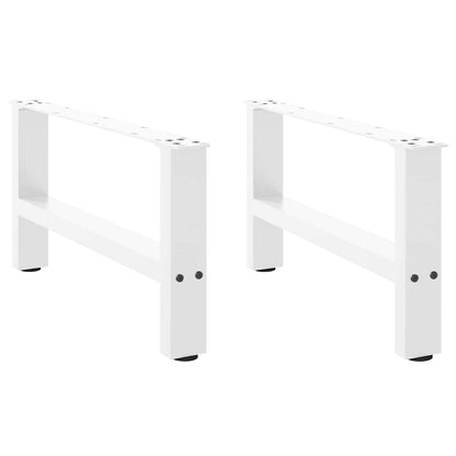 Pieds de table basse blanc 2 pcs 70x(30-31) cm acier - Pieds de table