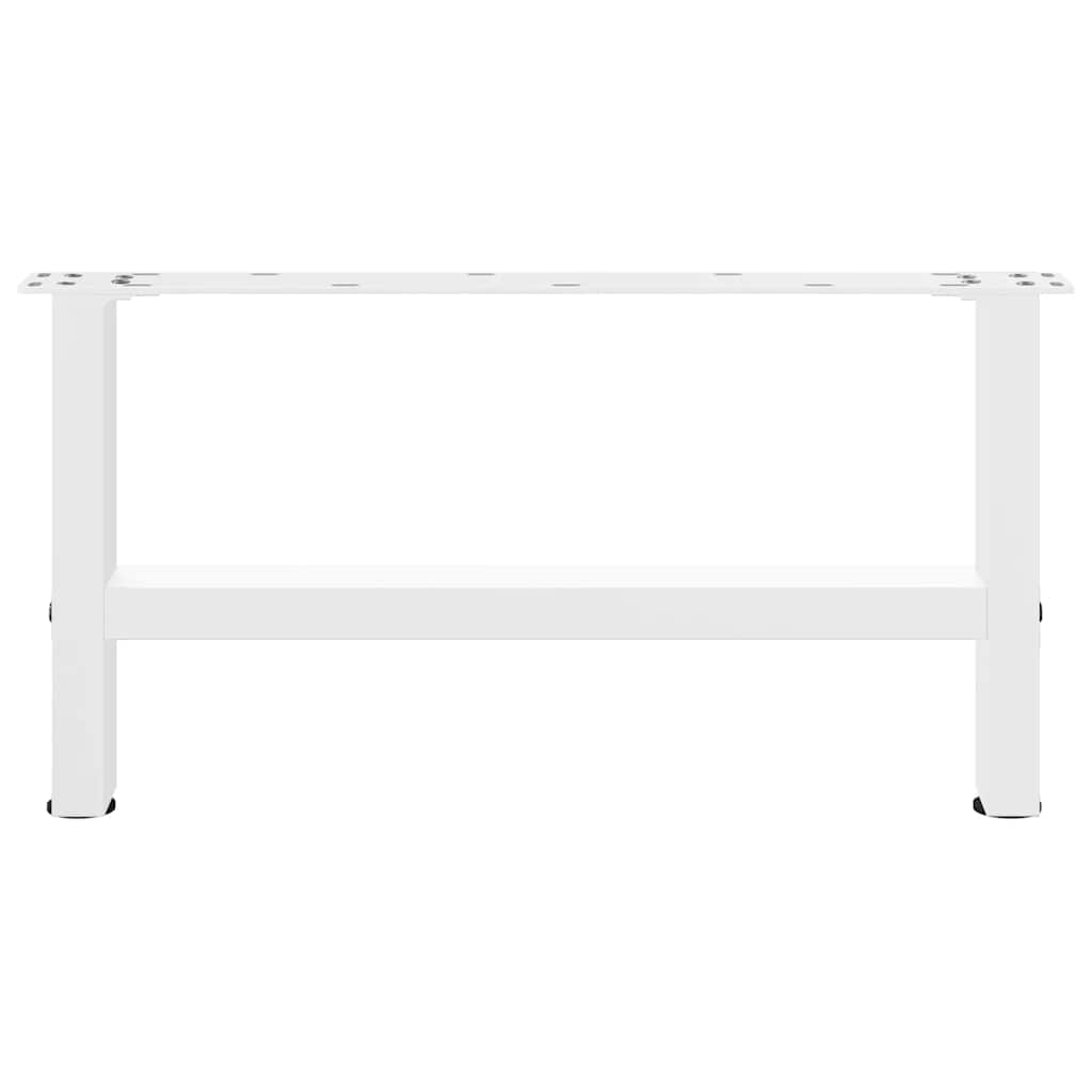 Pieds de table basse blanc 2 pcs 70x(30-31) cm acier - Pieds de table