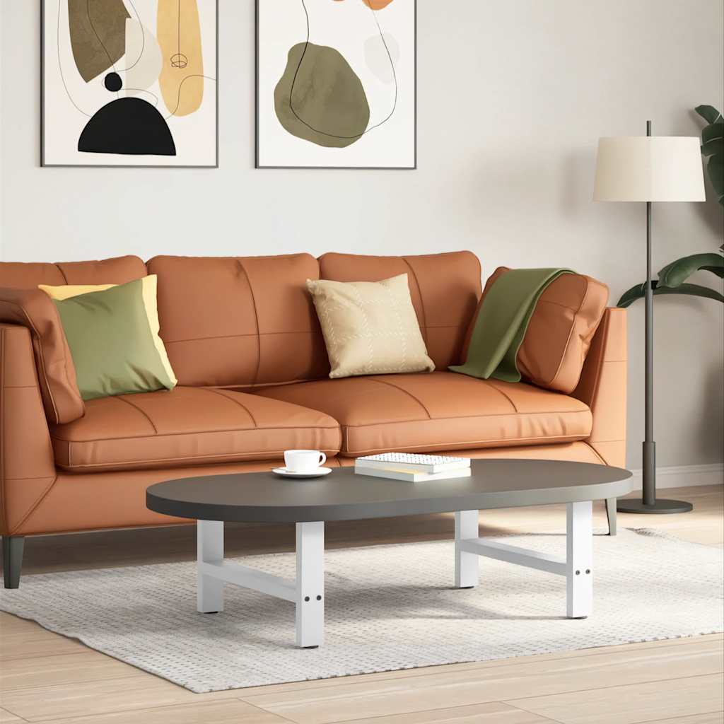 Pieds de table basse blanc 2 pcs 70x(30-31) cm acier - Pieds de table
