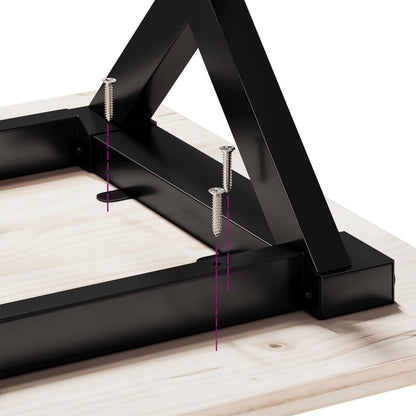Pieds de table basse cadre en X 50x40x38 cm acier - Pieds de table