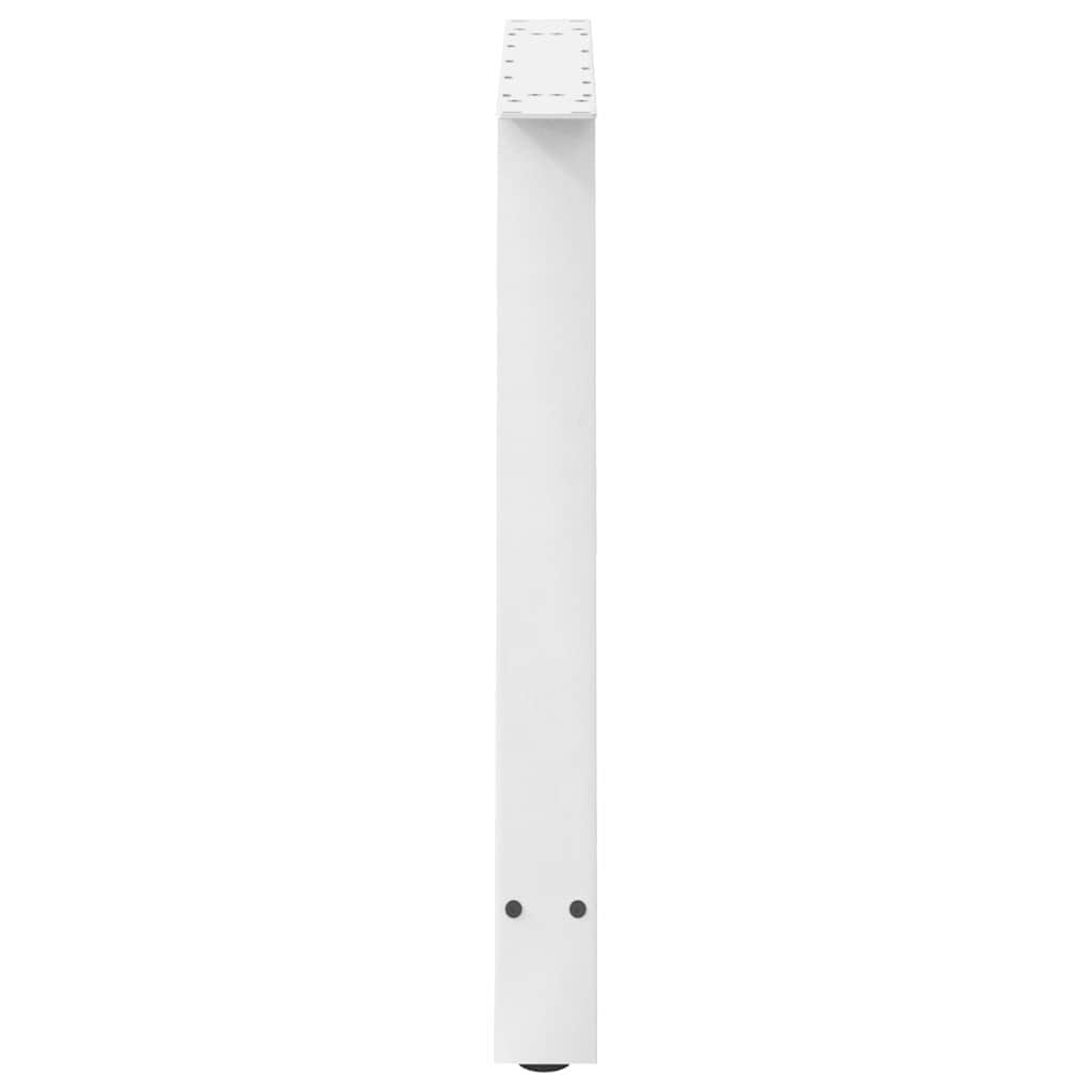 Pieds de table basse forme de A 2 pcs blanc 90x(72-73) cm acier - Pieds de table
