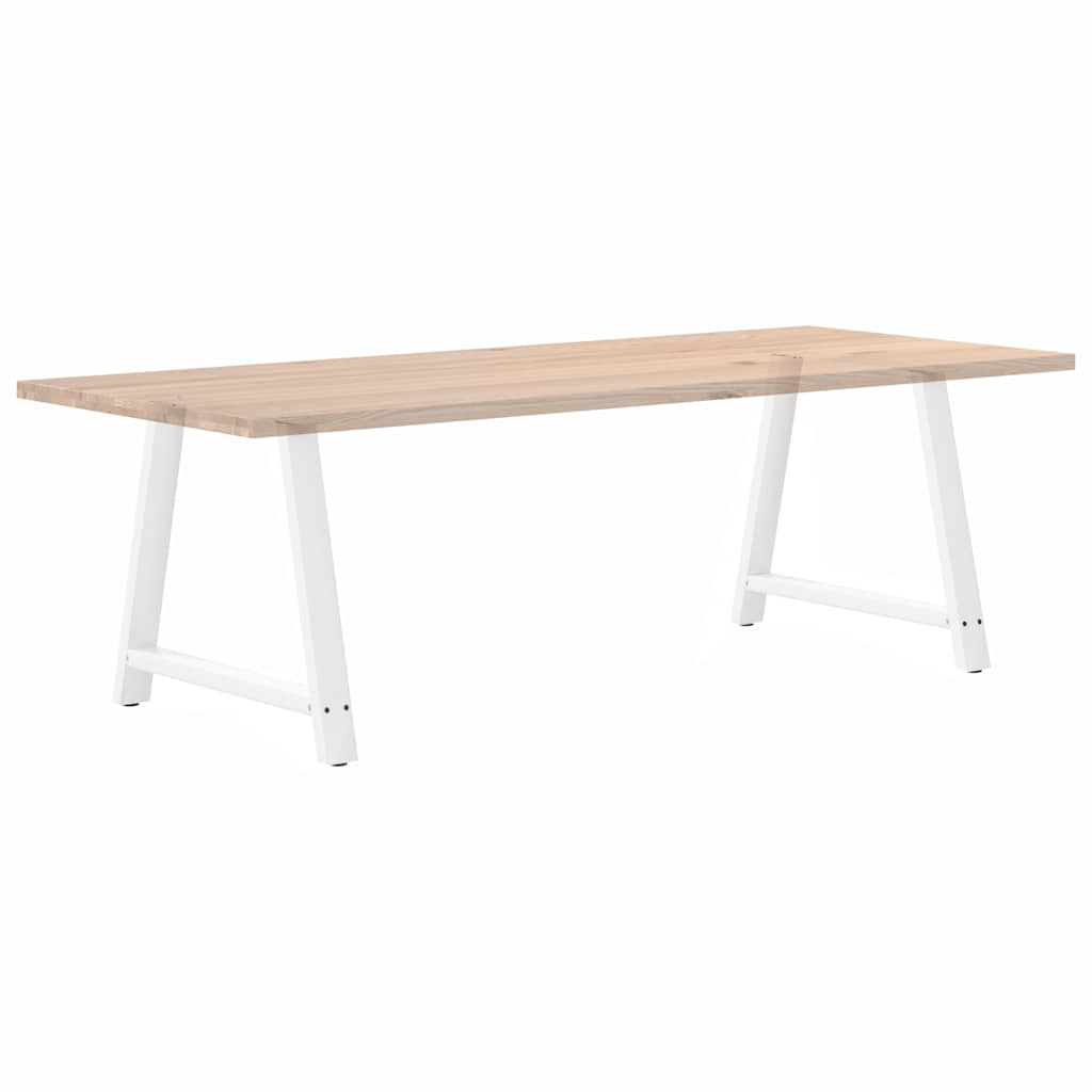 Pieds de table basse forme de A 2 pcs blanc 90x(72-73) cm acier - Pieds de table