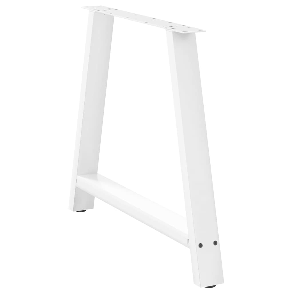 Pieds de table basse forme de A 2 pcs blanc 90x(72-73) cm acier - Pieds de table