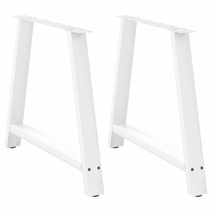 Pieds de table basse forme de A 2 pcs blanc 90x(72-73) cm acier - Pieds de table