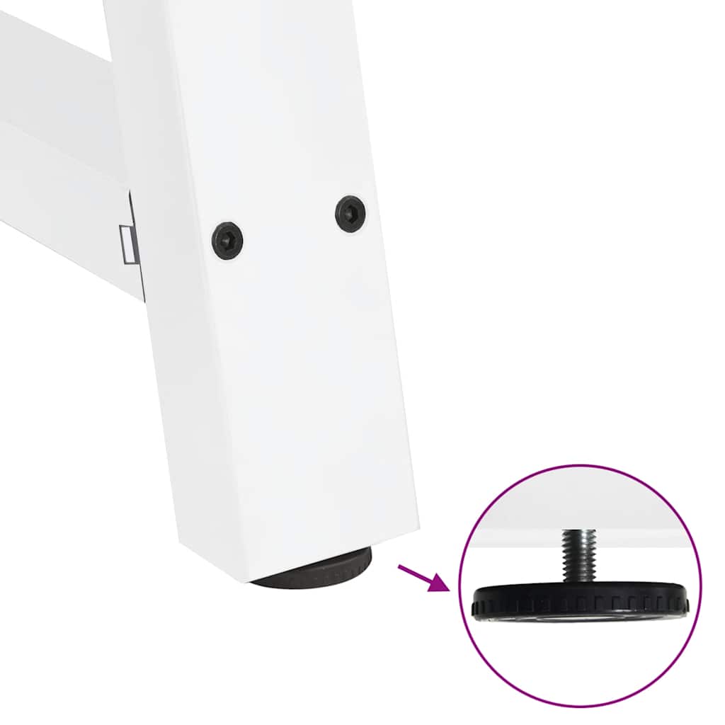Pieds de table basse forme de A 2 pcs blanc 90x(72-73) cm acier - Pieds de table