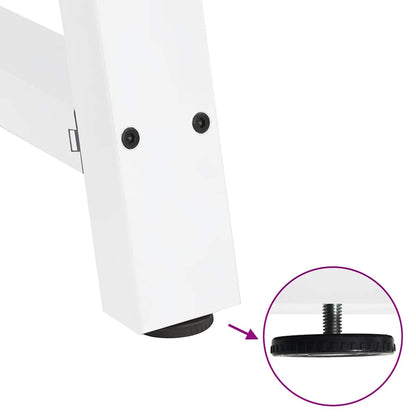 Pieds de table basse forme de A 2 pcs blanc 90x(72-73) cm acier - Pieds de table