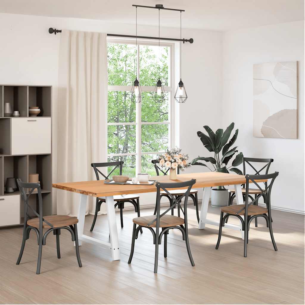 Pieds de table basse forme de A 2 pcs blanc 90x(72-73) cm acier - Pieds de table