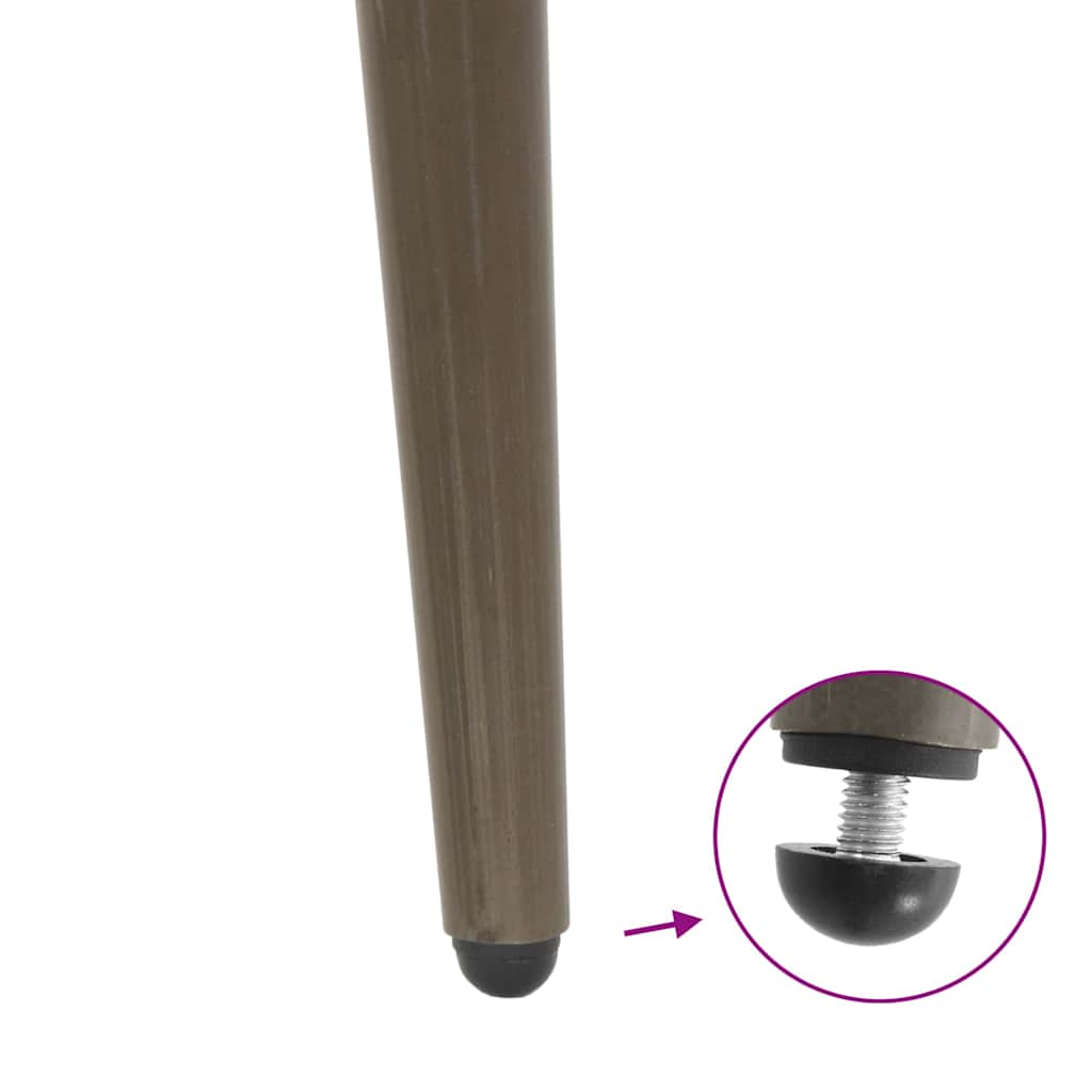 Pieds de table basse forme conique 4 pcs acier naturel 72-73 cm - Pieds de table