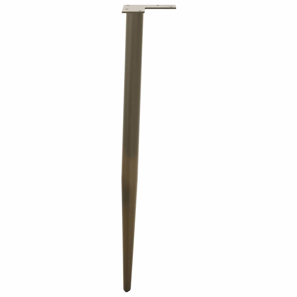 Pieds de table basse forme conique 4 pcs acier naturel 72-73 cm - Pieds de table