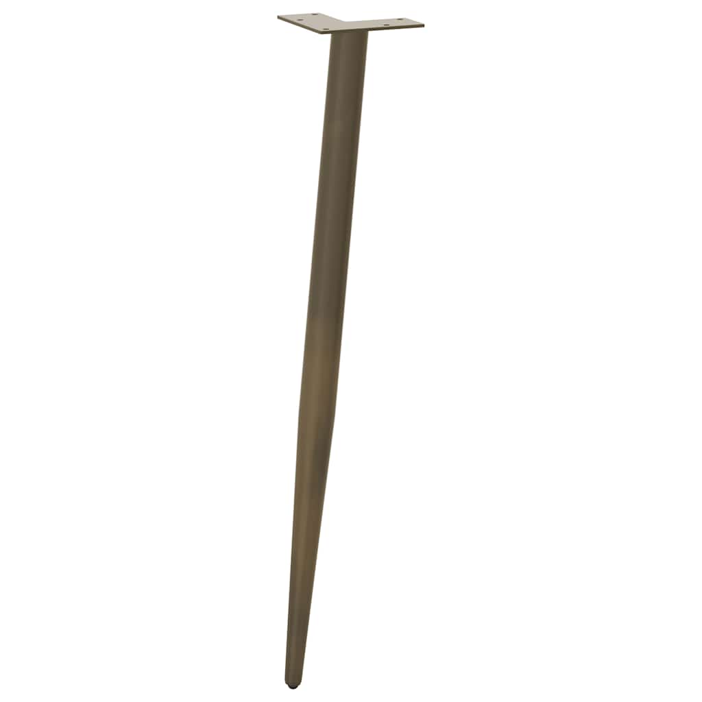 Pieds de table basse forme conique 4 pcs acier naturel 72-73 cm - Pieds de table