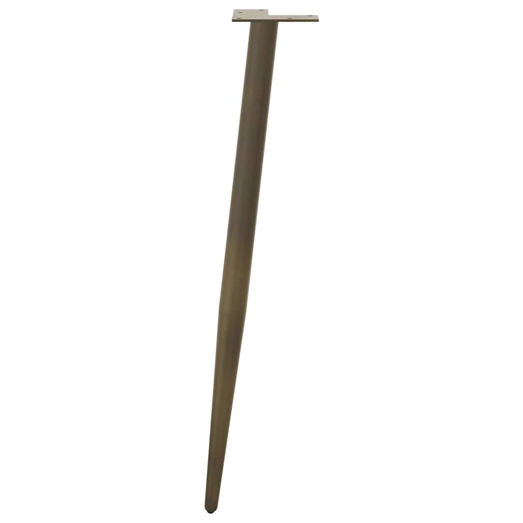Pieds de table basse forme conique 4 pcs acier naturel 72-73 cm - Pieds de table