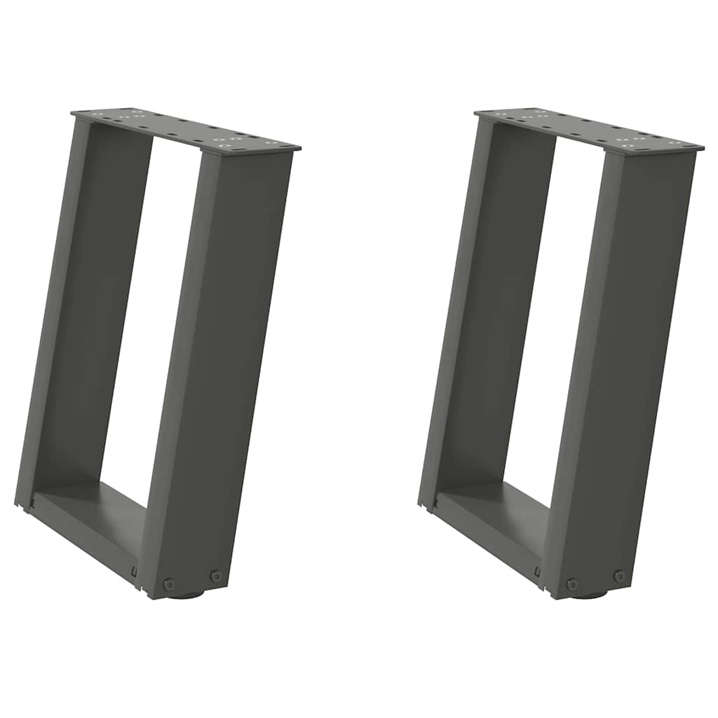 Pieds de table basse forme de U 2 pcs anthracite 38x(42-43) cm - Pieds de table