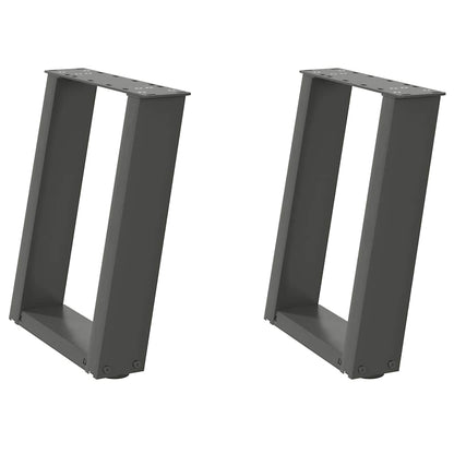 Pieds de table basse forme de U 2 pcs anthracite 38x(42-43) cm - Pieds de table