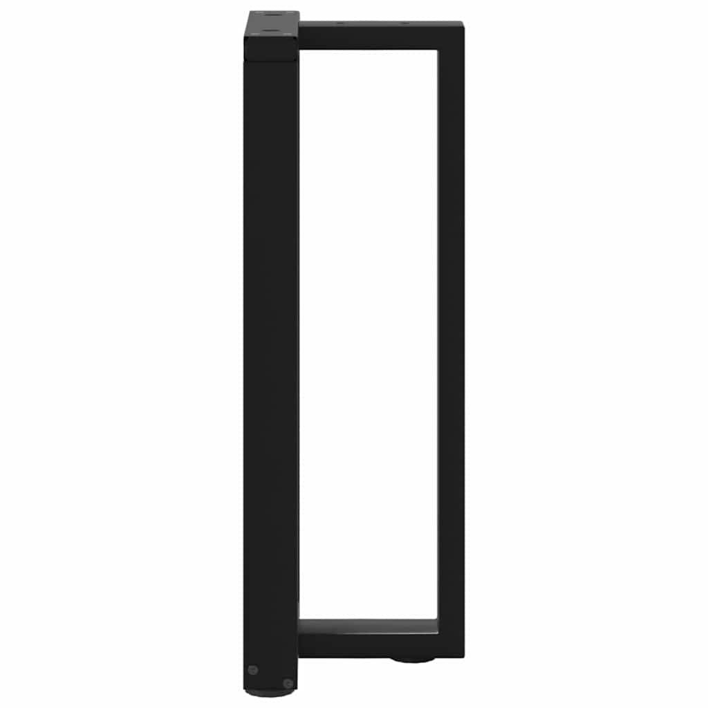 Pieds de table console forme de T 2 pcs noir 25x28x(72-73) cm - Pieds de table