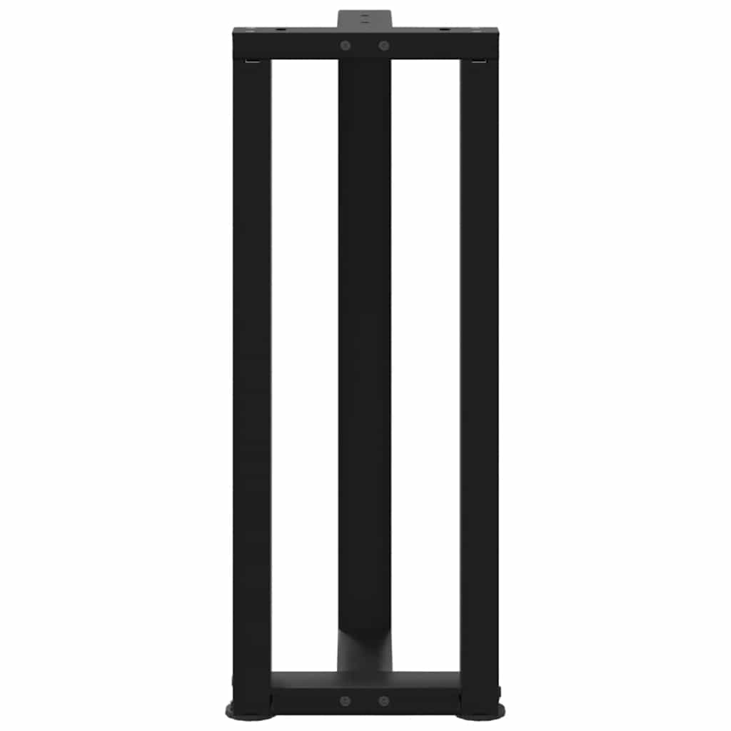 Pieds de table console forme de T 2 pcs noir 25x28x(72-73) cm - Pieds de table