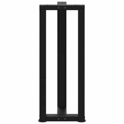 Pieds de table console forme de T 2 pcs noir 25x28x(72-73) cm - Pieds de table
