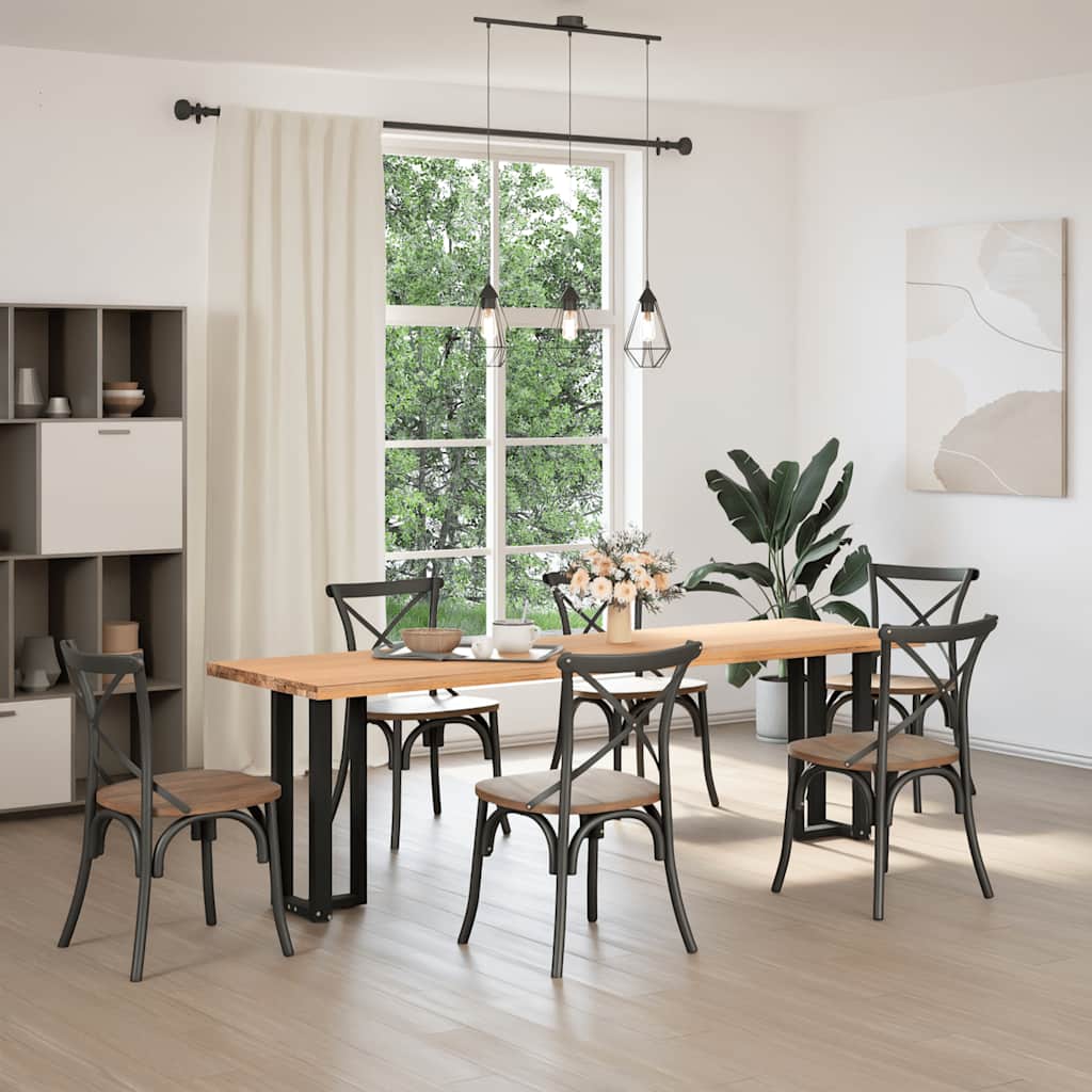 Pieds de table console forme de T 2 pcs noir 25x28x(72-73) cm - Pieds de table