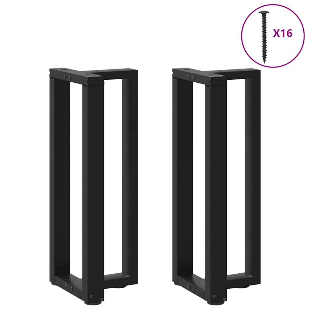 Pieds de table console forme de T 2 pcs noir 25x28x(72-73) cm - Pieds de table