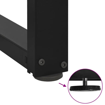 Pieds de table console forme de T 2 pcs noir 25x28x(72-73) cm - Pieds de table