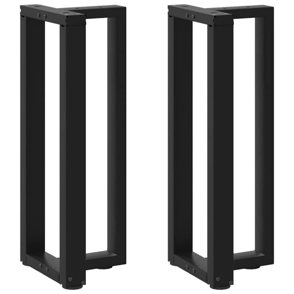 Pieds de table console forme de T 2 pcs noir 25x28x(72-73) cm - Pieds de table