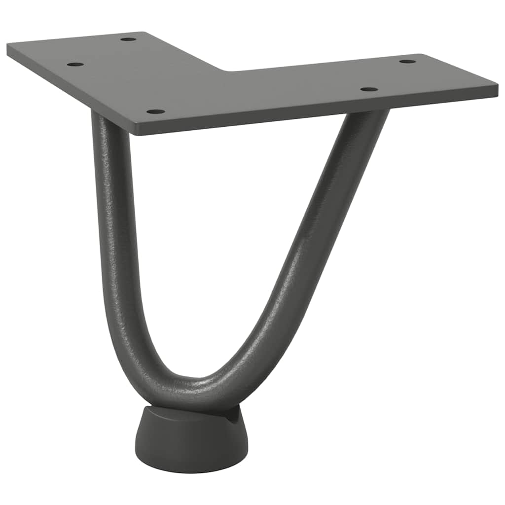 Pieds de table en forme d’épingle à cheveux 4 pcs anthracite - Pieds de table