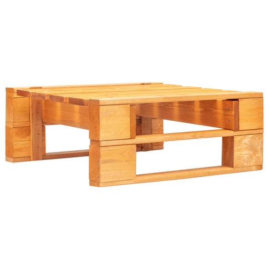 Pouf palette de jardin marron miel bois de pin imprégné - Éléments pour canapés modulables de jardin