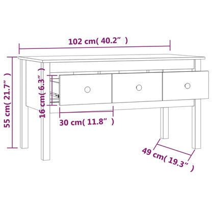 Table basse 102x49x55 cm Bois massif de pin - Tables basses