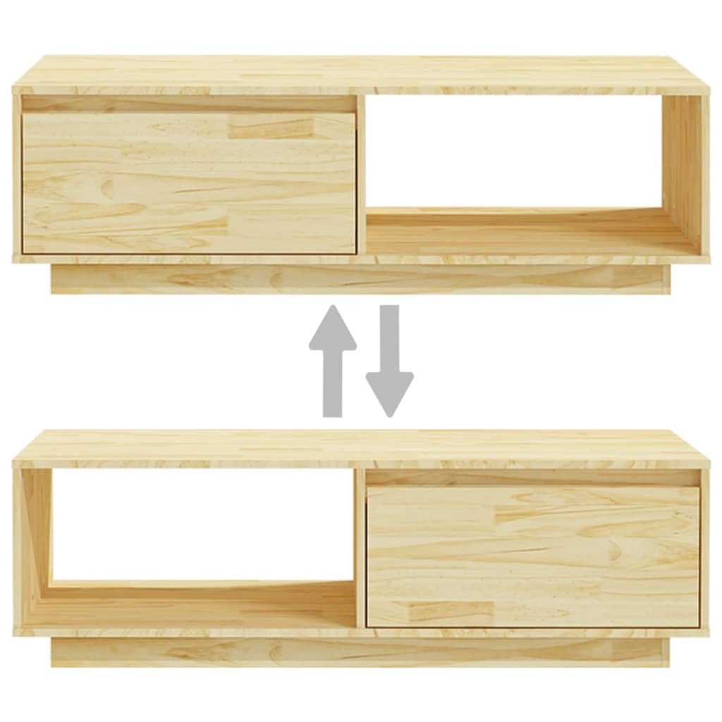 Table basse 110x50x33,5 cm bois de pin massif - Tables basses