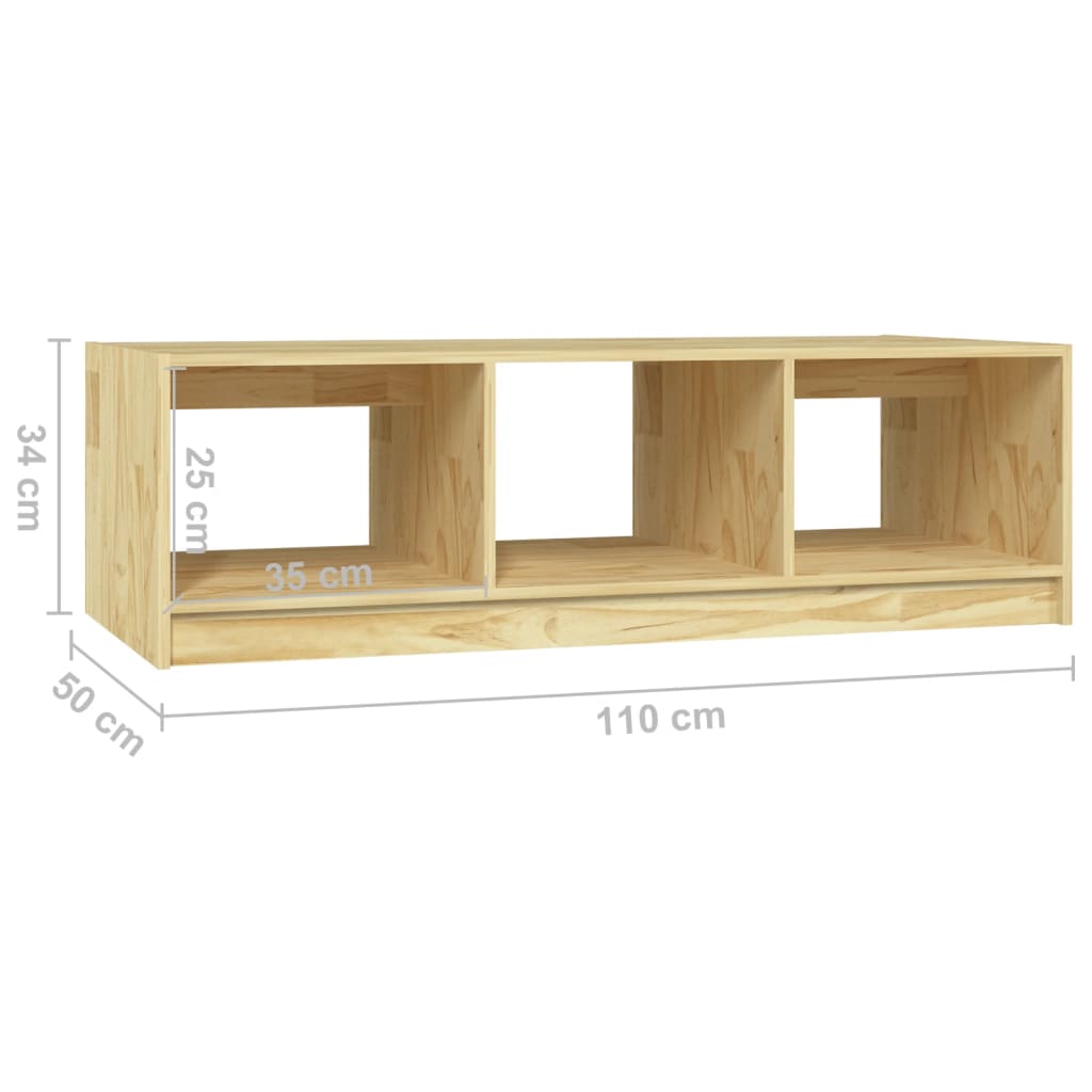 Table basse 110x50x34 cm Bois de pin massif - Tables basses