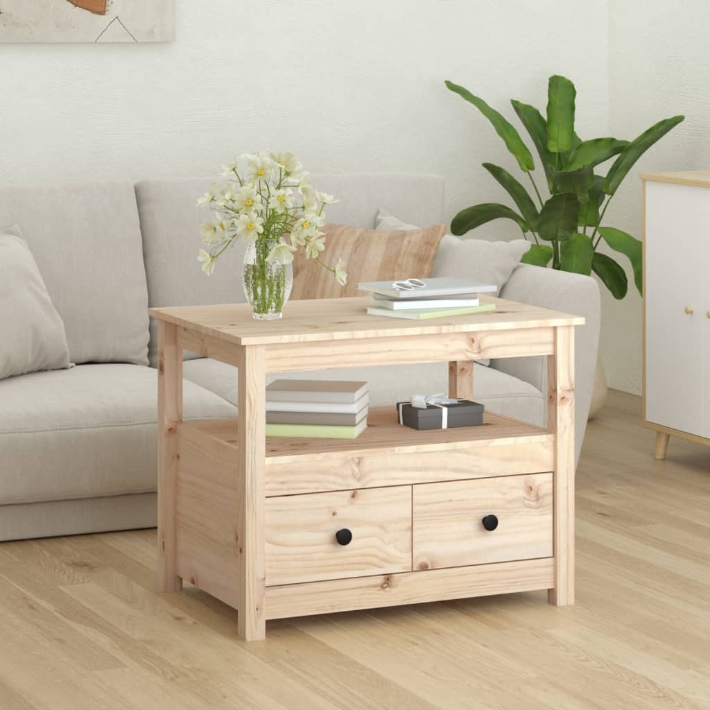 Table basse 71x49x55 cm Bois massif de pin - Tables basses
