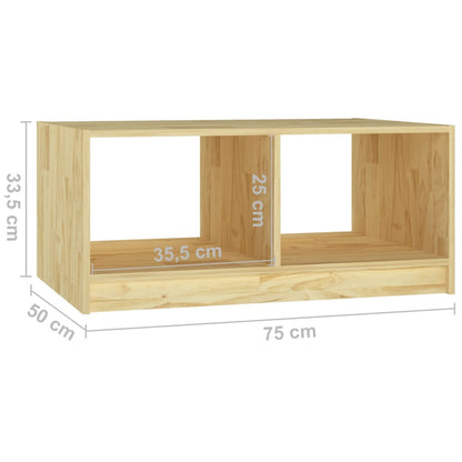 Table basse 75x50x33,5 cm Bois de pin massif - Tables basses