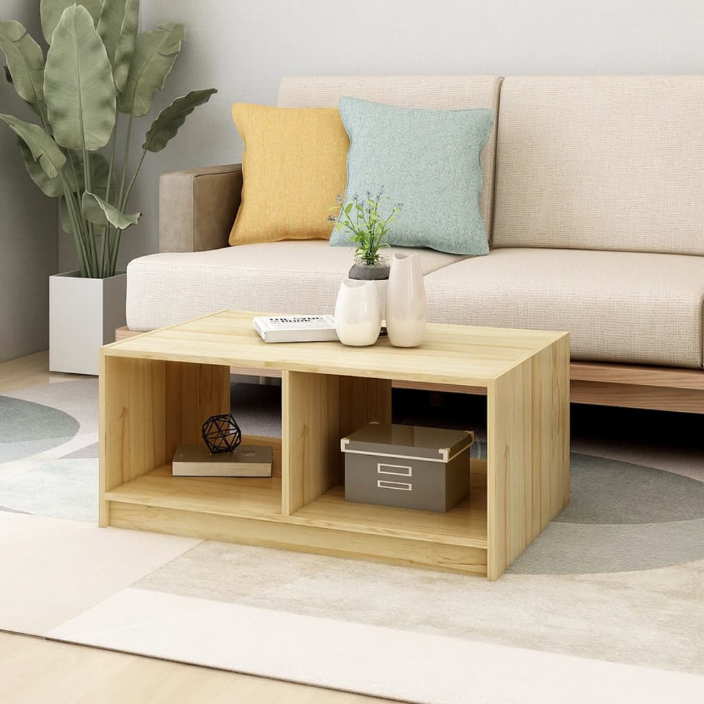 Table basse 75x50x33,5 cm Bois de pin massif - Tables basses