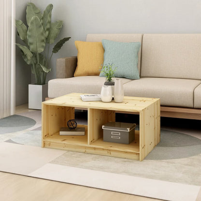 Table basse 75x50x33,5 cm bois de sapin massif - Tables basses