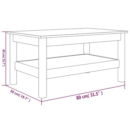 Table basse 80x50x40 cm Bois massif de pin - Tables basses