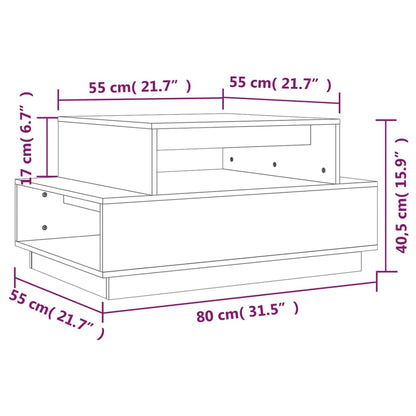 Table basse 80x55x40,5 cm Bois massif de pin - Tables basses