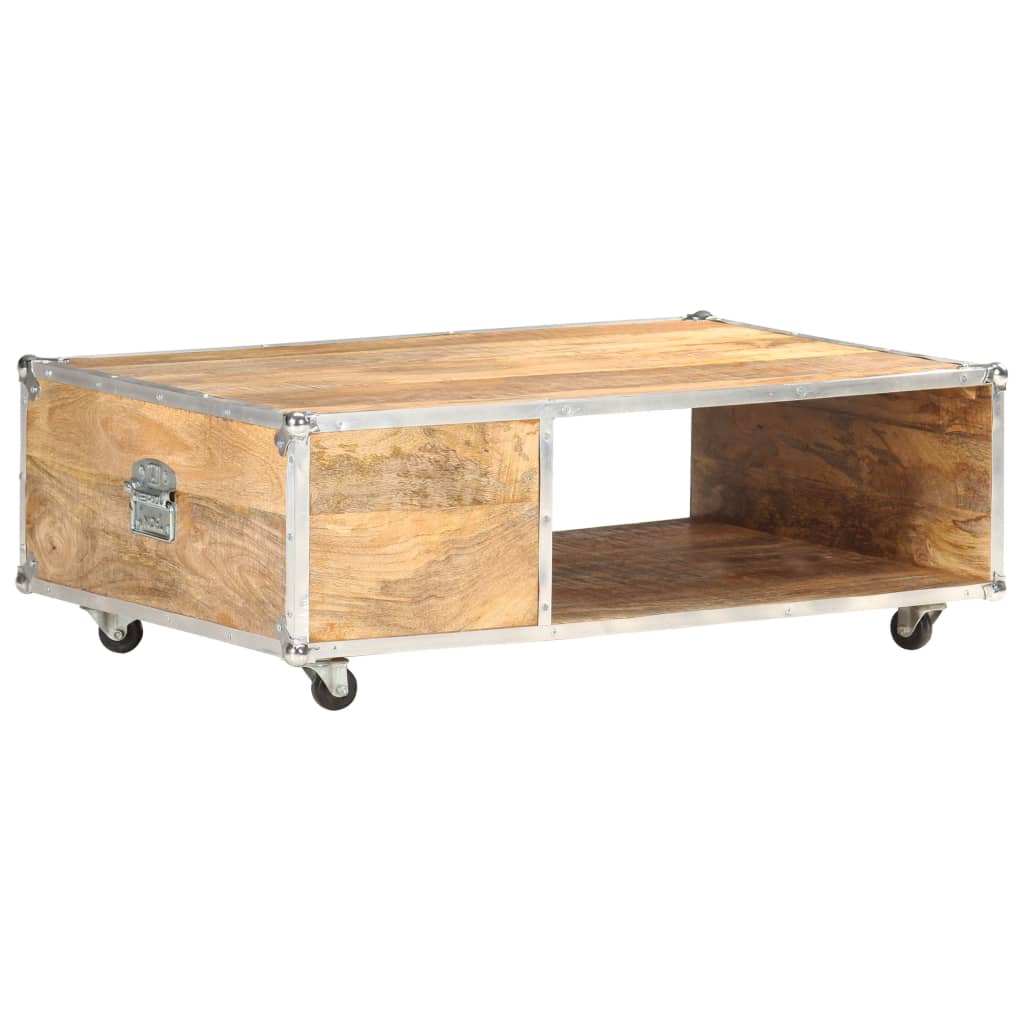 Table basse 89x59x33 cm Bois massif de manguier brut - Tables basses