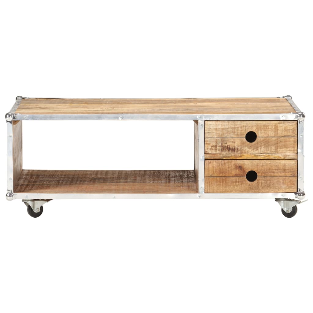 Table basse 89x59x33 cm Bois massif de manguier brut - Tables basses