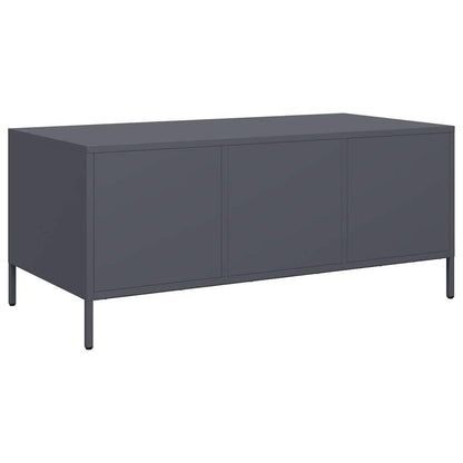 Table basse anthracite 101,5x50x43,5 cm acier laminé à froid - Tables basses
