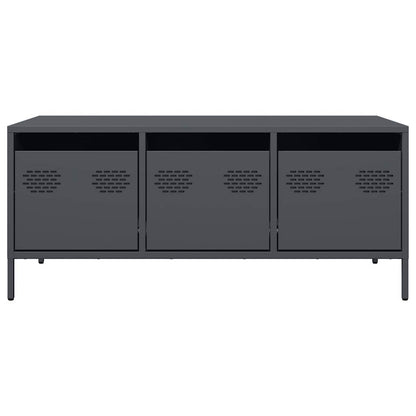 Table basse anthracite 101,5x50x43,5 cm acier laminé à froid - Tables basses