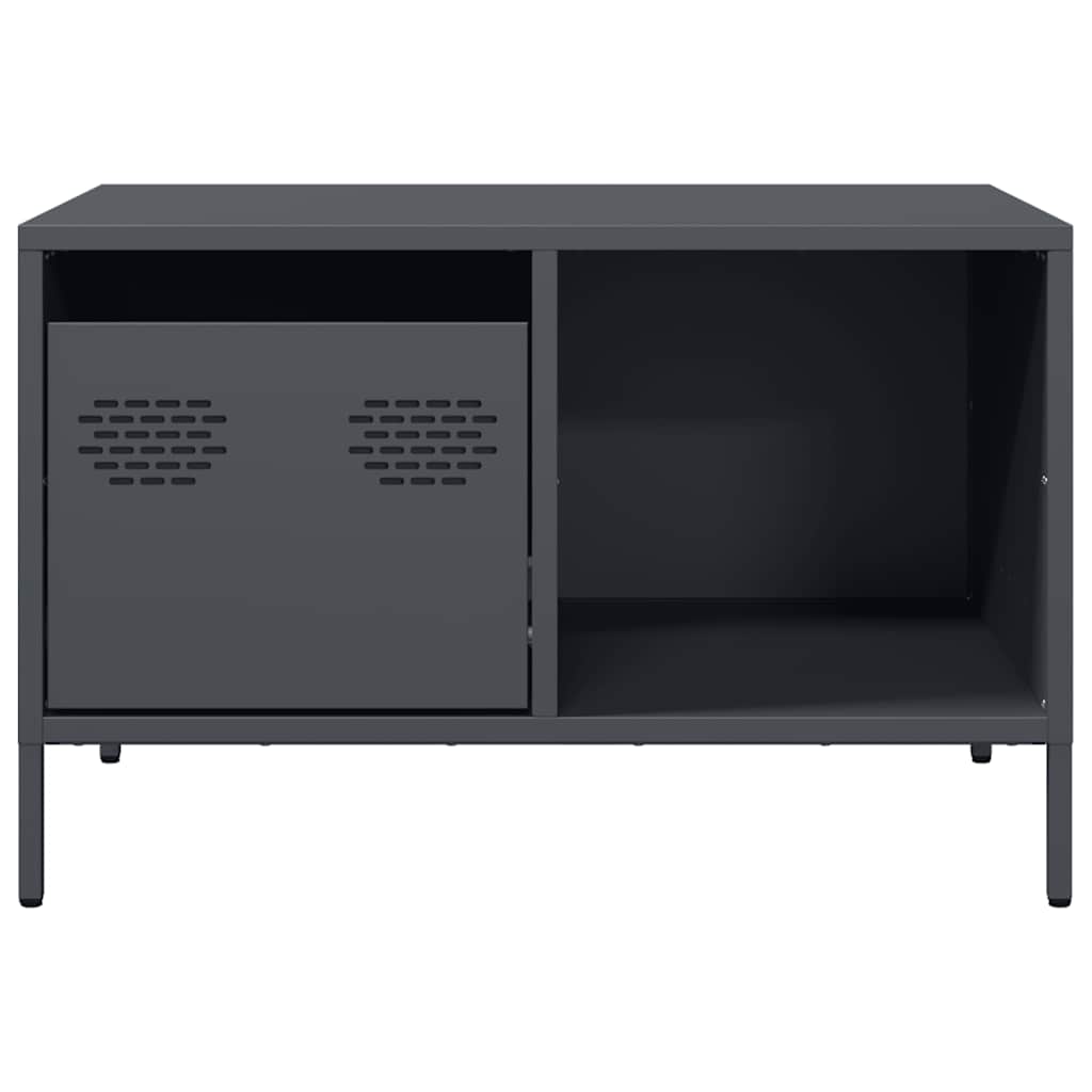 Table basse anthracite 68,5x50x43,5 cm acier laminé à froid - Tables basses