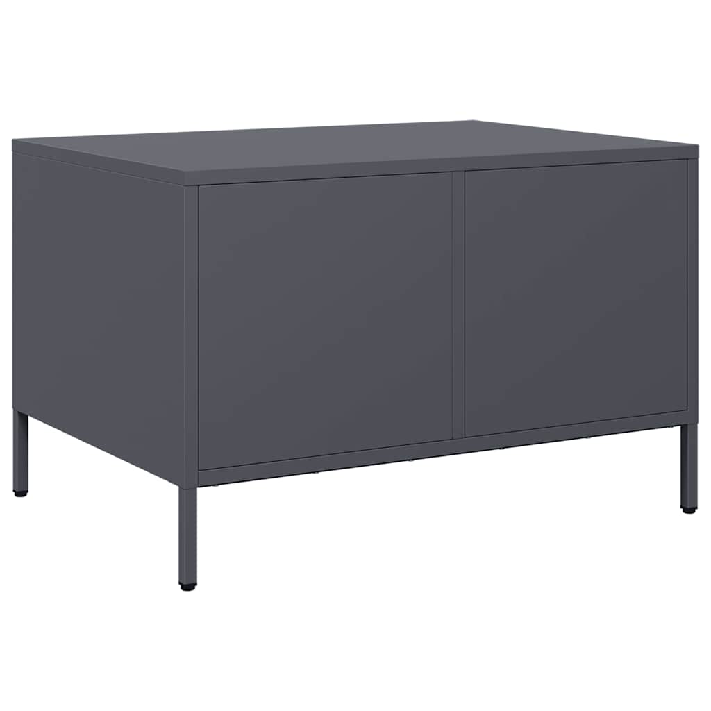 Table basse anthracite 68,5x50x43,5 cm acier laminé à froid - Tables basses
